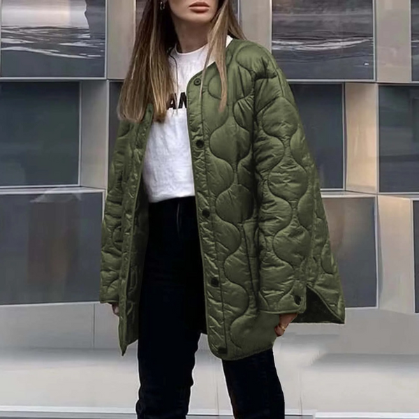 Chaqueta Acolchada con Cuadro para Mujer | Ideal para Otoño E Invierno