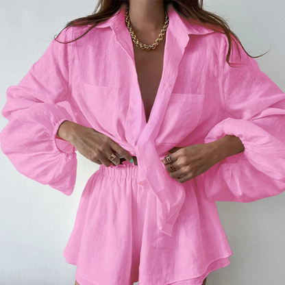 Conjunto de Dos Piezas con Corte Amplio para Mujer | Ideal para Uso Diario