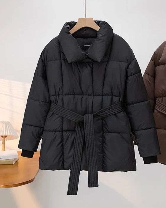 Chaqueta Acolchada Ligera con Solapa para Mujer | Ideal para Días Frescos