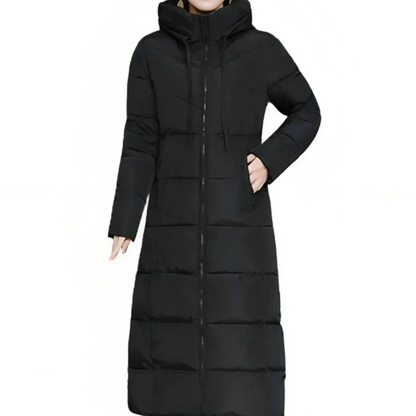 Abrigo Largo Acolchado con Capucha para Mujer | Ideal para Otoño e Invierno