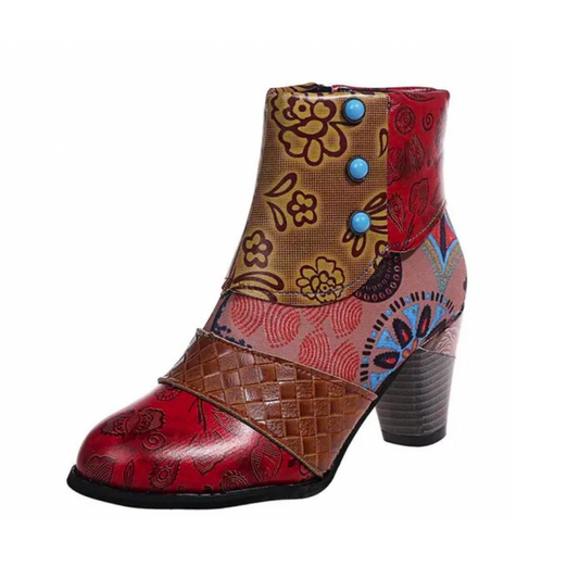 Botines Con Tacón y Cremallera Lateral Para Mujer | Ideal Para Días de Lluvia