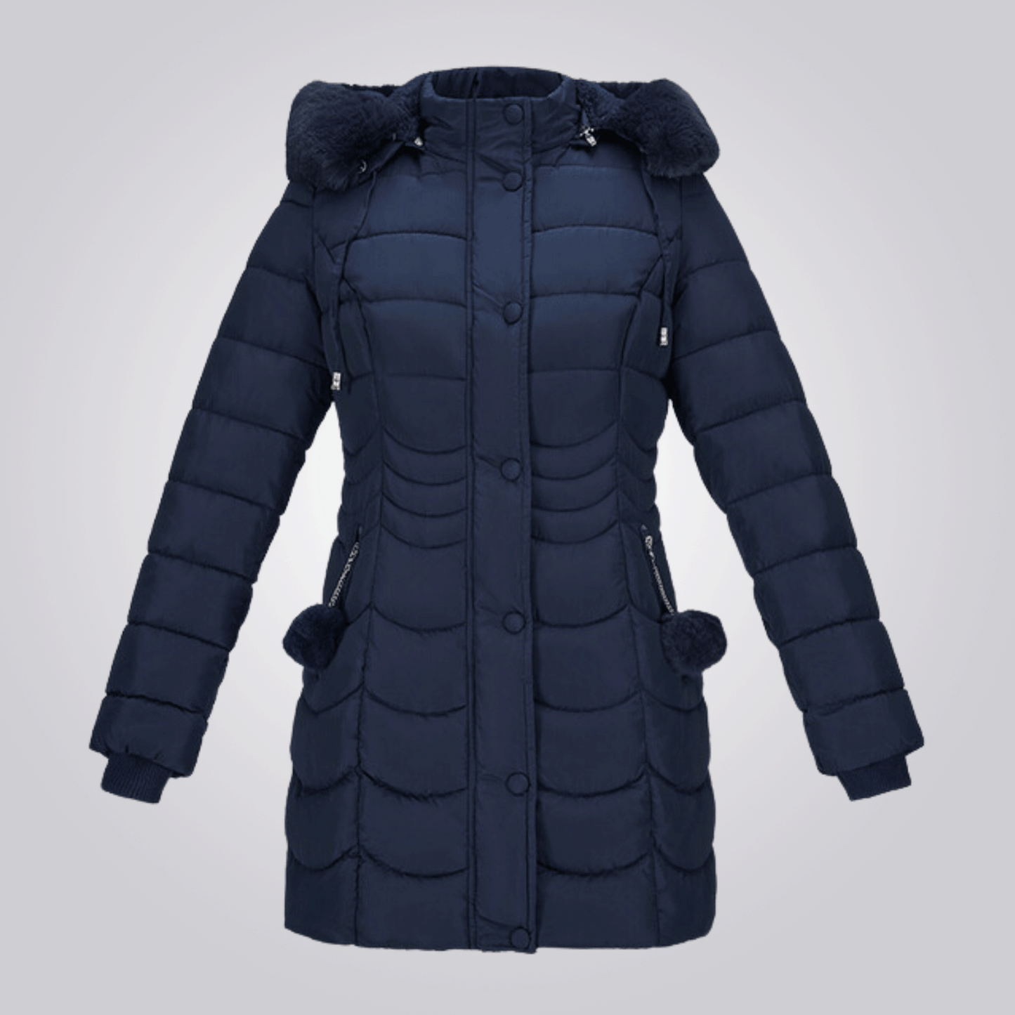 Manteau Largo Con Capucha Ajustable y Desmontable Para Mujer | Ideal Para La Temporada Fría