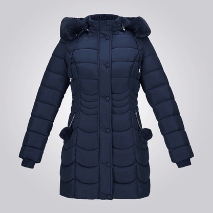Manteau Largo Con Capucha Ajustable y Desmontable Para Mujer | Ideal Para La Temporada Fría