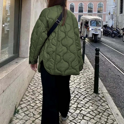 Chaqueta Colchada con Diseño de Cuadros para Mujer | Ideal para Otoño e Invierno