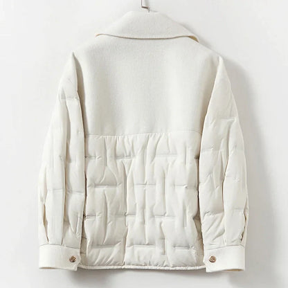 Chaqueta Acolchada Con Cierre Frontal y Bolsillos Laterales Para Mujer | Ideal Para Uso Diario