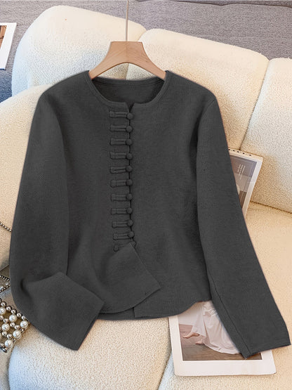 Conjunto De Dos Piezas Con Cárdigan De Manga Larga Para Mujer | Ideal Para Uso Diario