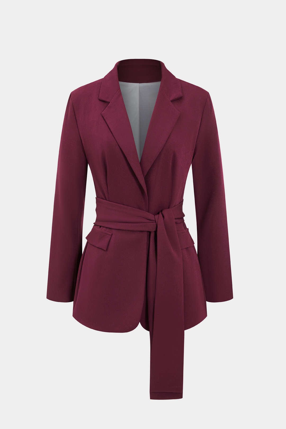 Conjunto De Blazer Entallado con Cinturón y Pantalón Recto para Mujer | Ideal para Oficina Y Eventos
