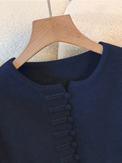 Conjunto De Dos Piezas Con Cárdigan De Manga Larga Para Mujer | Ideal Para Uso Diario