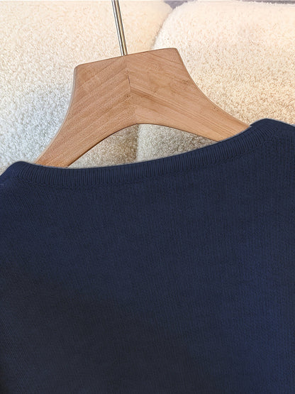 Conjunto De Dos Piezas Con Cárdigan De Manga Larga Para Mujer | Ideal Para Uso Diario