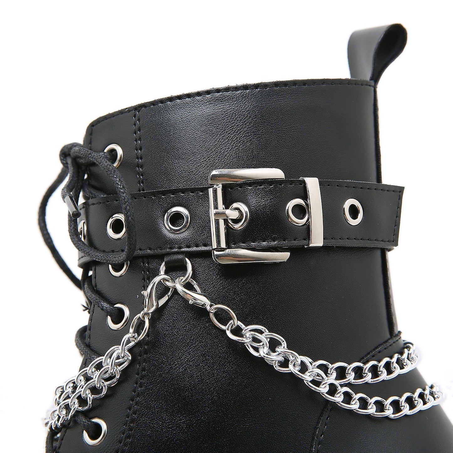 Botas Negras Con Cordones y Tacón Alto Para Mujer | Ideal Para Diferentes Ocasiones