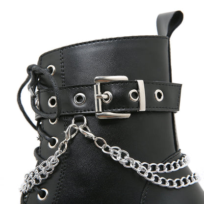 Botas Negras Con Cordones y Tacón Alto Para Mujer | Ideal Para Diferentes Ocasiones