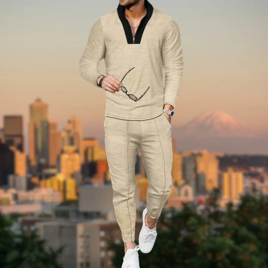 Conjunto con Cremallera y Manga Larga para Hombre | Ideal para Uso Diario y Actividades de Ocio