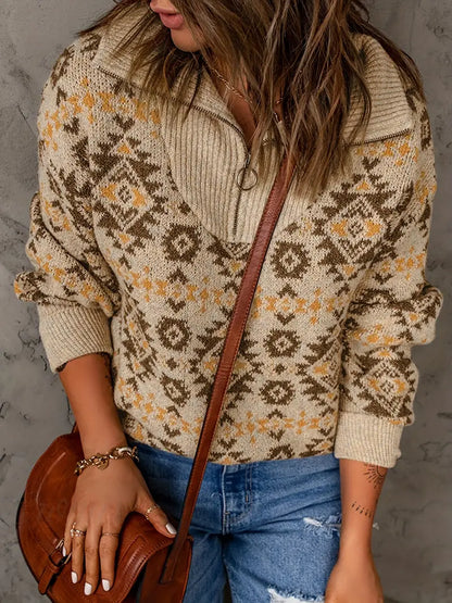 Jersey con Cuello de Cremallera para Mujer | Ideal para Otoño e Invierno