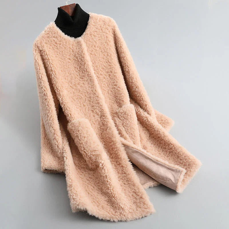 Abrigo Largo Con Corte Amplio y Cuello Ancho Para Mujer | Ideal Para La Temporada Fría