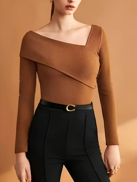 Top Con Escote Asimétrico Para Mujer | Ideal Para Uso Diario