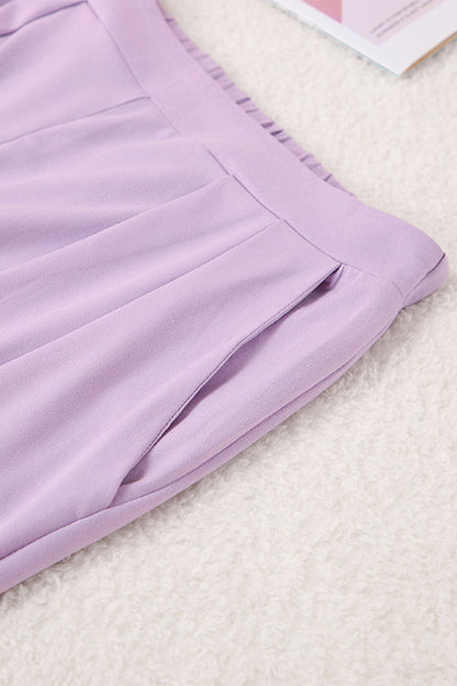 Conjunto De Dos Piezas con Top Cruzado y Pantalón Con Bolsillos para Adultos | Ideal para Uso Diario