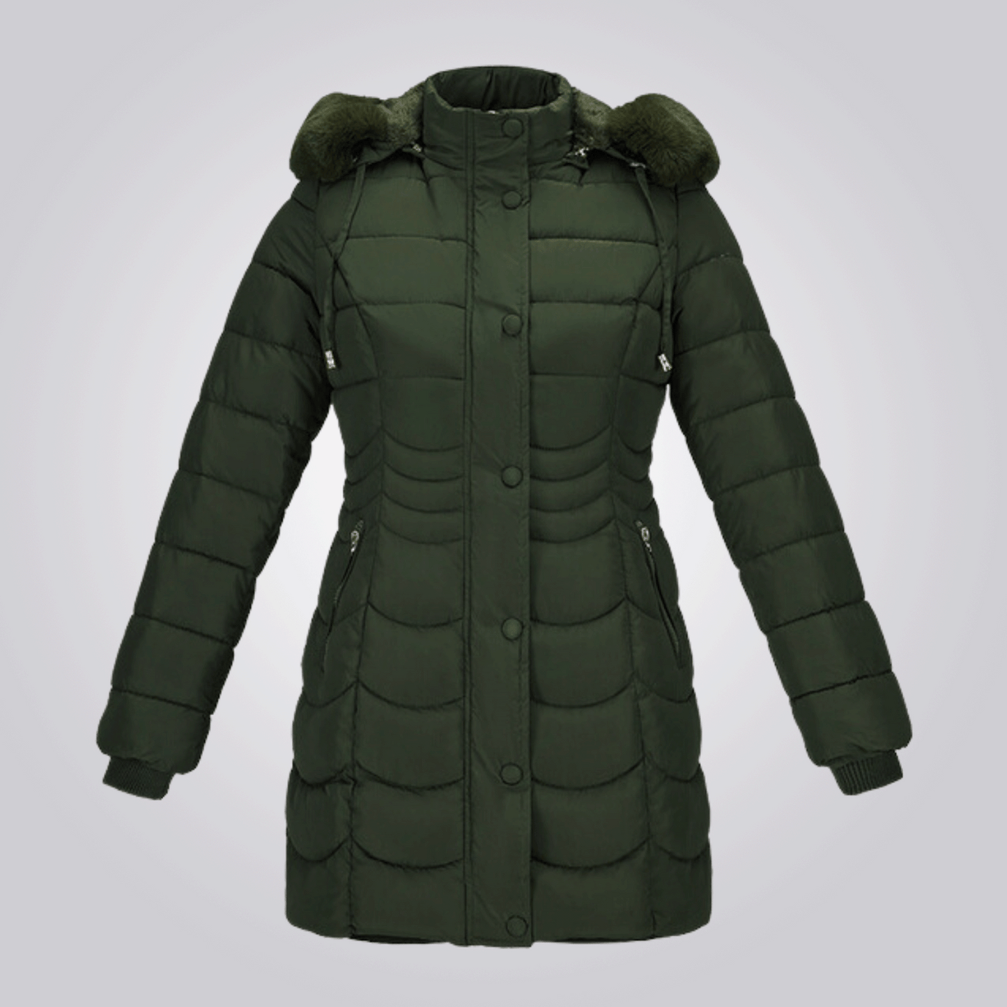 Manteau Largo Con Capucha Ajustable y Desmontable Para Mujer | Ideal Para La Temporada Fría