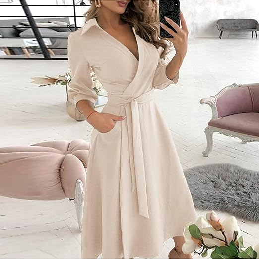 Vestido Camisero de Corte Amplio para Mujer | Ideal para Uso Diario e Informal