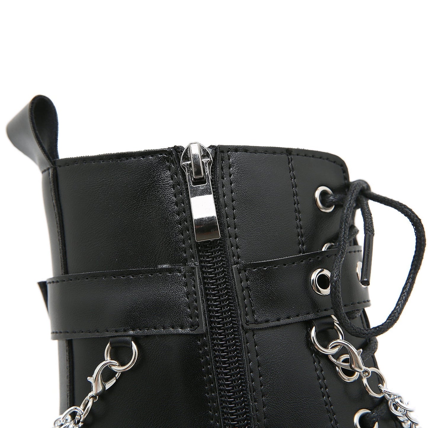 Botas Negras Con Cordones y Tacón Alto Para Mujer | Ideal Para Diferentes Ocasiones