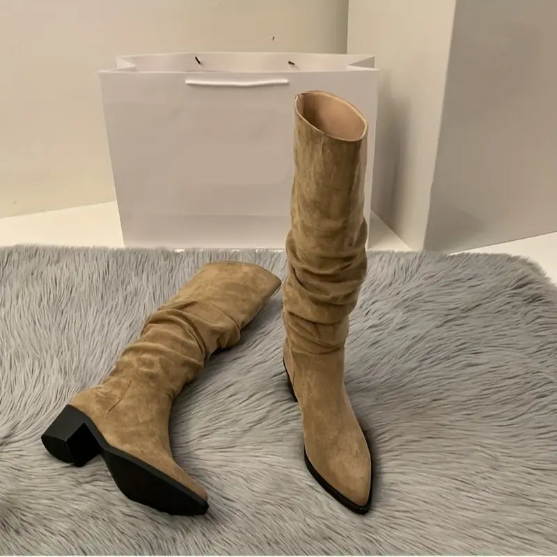 Botas de Media Pantorrilla para Mujer con Tacón Alto | Ideal para Otoño e Invierno
