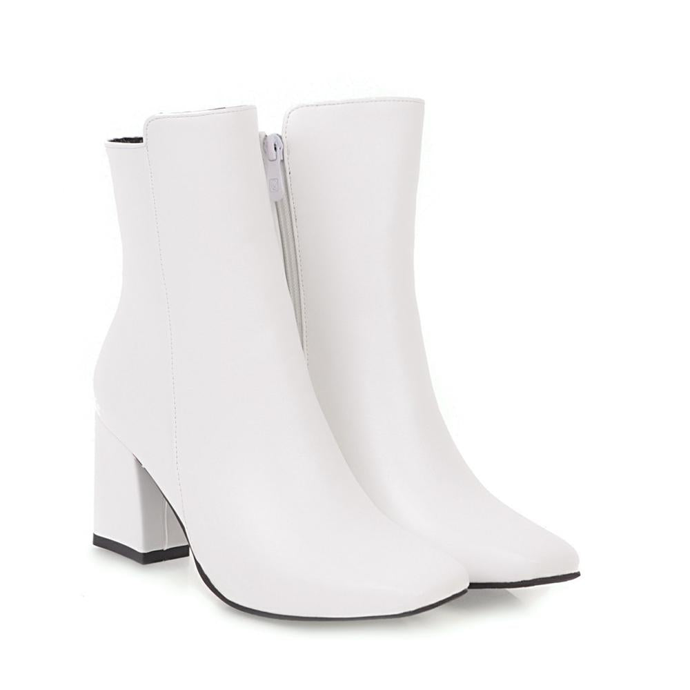 Botines Con Tacón Alto y Cierre Frontal Para Mujer | Ideal Para Ocasiones Formales o Diarias