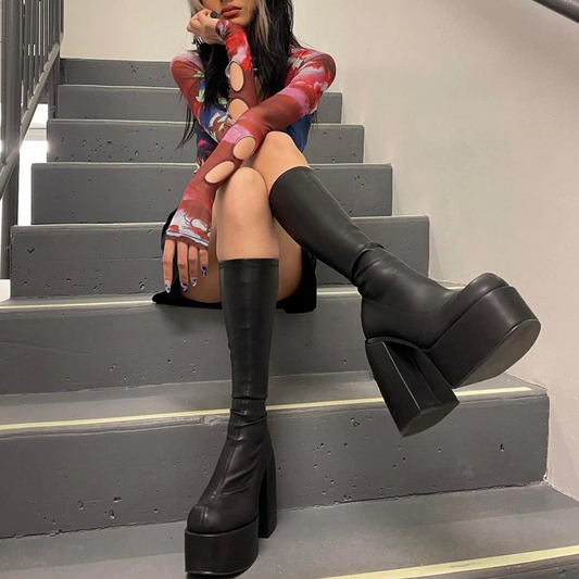 Botas Altas Con Tacón y Caña Hasta La Rodilla Para Mujer | Ideal Para Diferentes Ocasiones