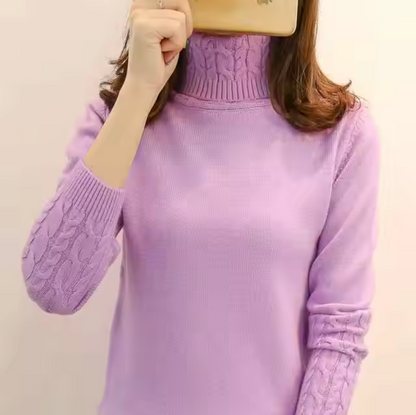 Pulóver de Cuello Alto con Mangas Largas para Mujer | Ideal para Temporada Fría
