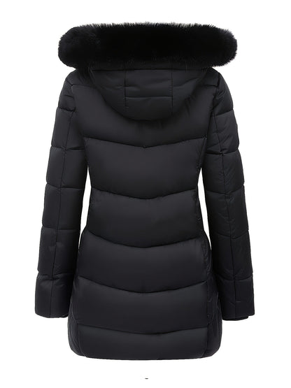 Abrigo Acolchado con Capucha y Bolsillos para Mujer | Ideal para Invierno y Entretiempo