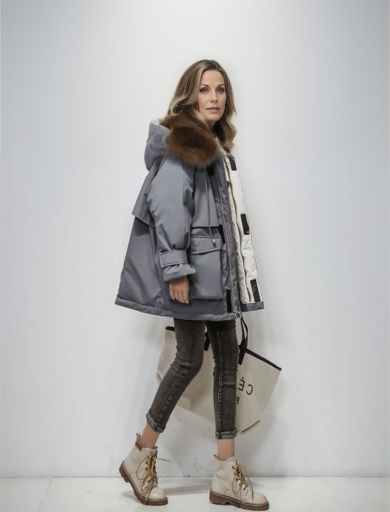 Parka Larga con Capucha Integrada para Mujer | Ideal para Temporada Invernal
