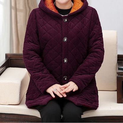 Chaqueta Acolchada con Cierre de Botones para Mujer | Ideal para Temporada Fría