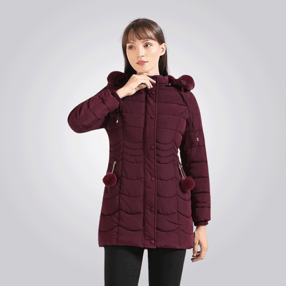 Manteau Largo Con Capucha Ajustable y Desmontable Para Mujer | Ideal Para La Temporada Fría