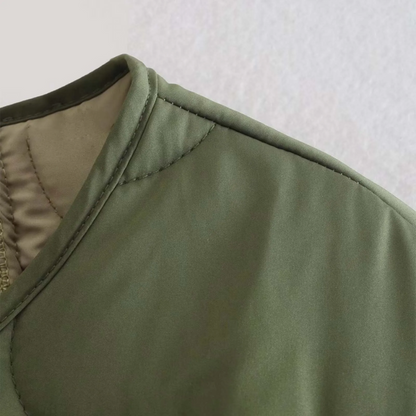 Chaqueta Acolchada con Cuadro para Mujer | Ideal para Otoño E Invierno