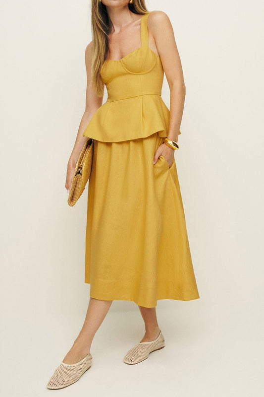 Conjunto de Dos Piezas con Top de Tirantes y Falda Midi para Mujer | Ideal para Uso Diario y Eventos