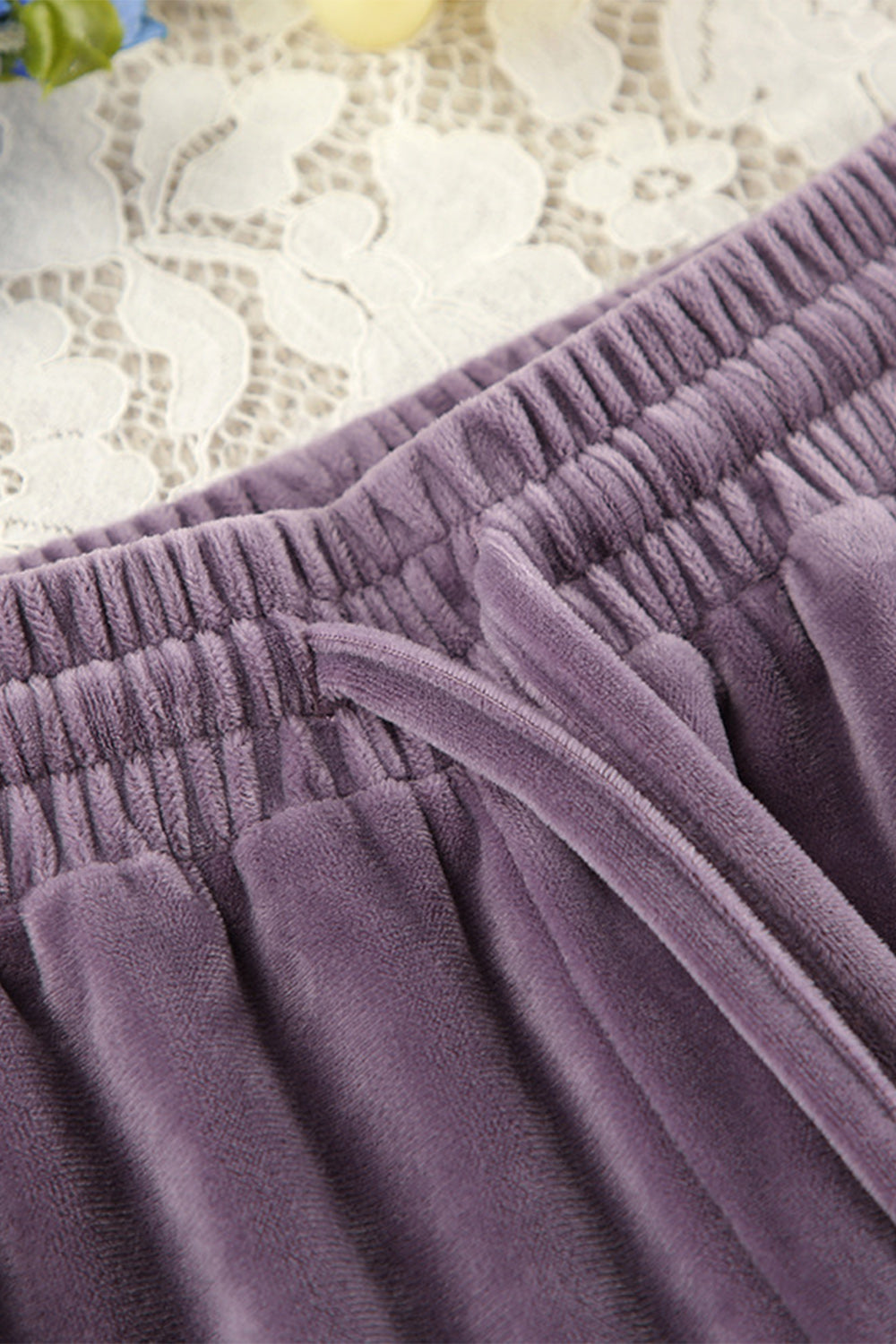 Conjunto De Dos Piezas con Top De Manga Larga y Pantalón con Cordon para Adultos | Ideal para Uso Diario