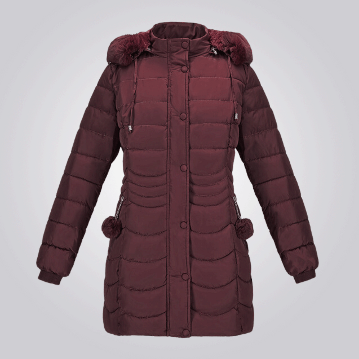 Manteau Largo Con Capucha Ajustable y Desmontable Para Mujer | Ideal Para La Temporada Fría