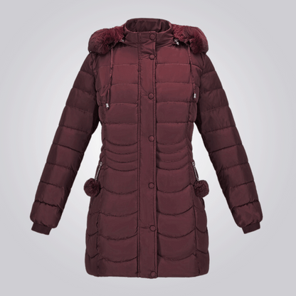 Manteau Largo Con Capucha Ajustable y Desmontable Para Mujer | Ideal Para La Temporada Fría