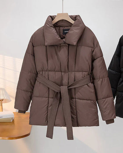 Chaqueta Acolchada Ligera con Cuello de Solapa para Mujer | Ideal para Clima Fresco