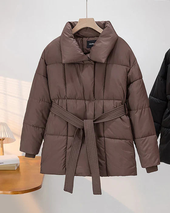 Chaqueta Acolchada Ligera con Solapa para Mujer | Ideal para Días Frescos