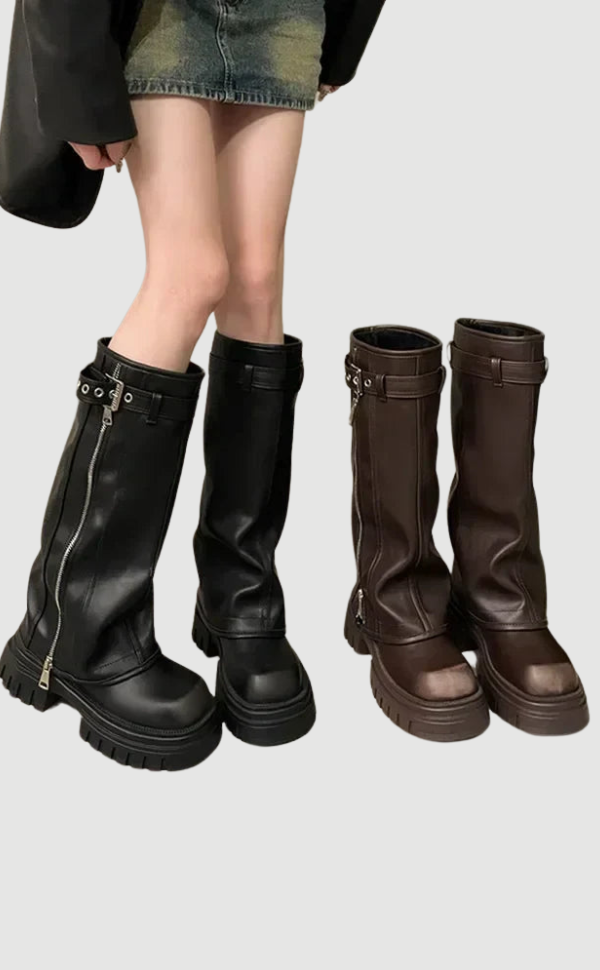 Botas Altas con Plataforma para Mujer | Ideal para Climas Frescos