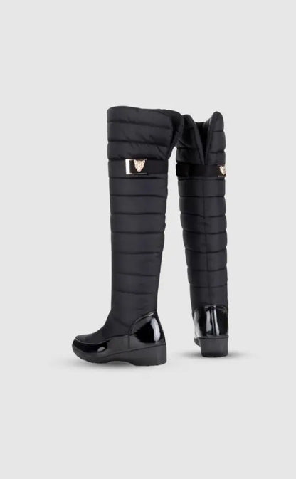 Botas Altas por Encima de la Rodilla con Diseño Acolchado para Mujer | Ideal para la Temporada de Invierno