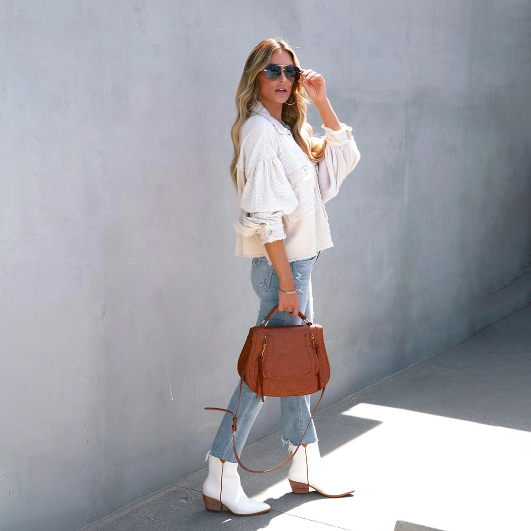 Chaqueta Corta con Corte Recto para Mujer | Ideal para Primavera y Otoño