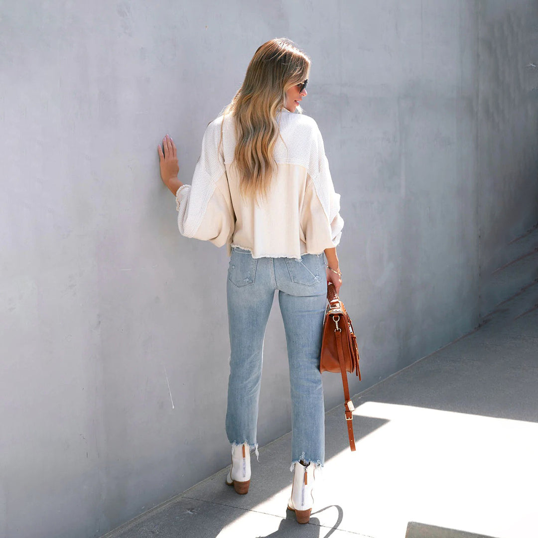 Chaqueta Corta con Corte Recto para Mujer | Ideal para Primavera y Otoño