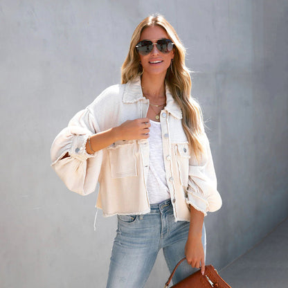 Chaqueta Corta con Corte Recto para Mujer | Ideal para Primavera y Otoño