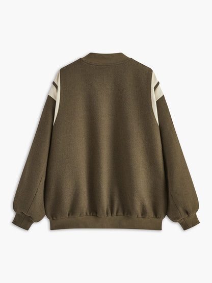 Chaqueta College Oversize con Mangas Contraste para Mujer | Ideal para Estilo Urbano