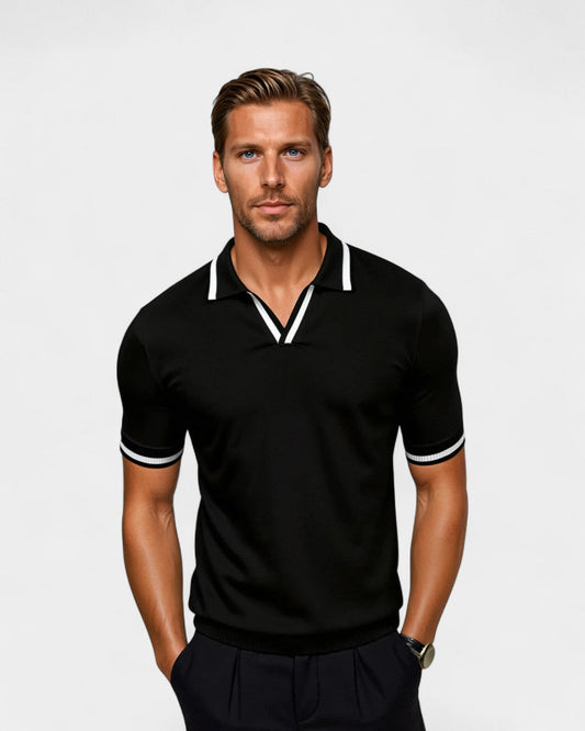 Polo de Manga Corta con Cuello en V para Hombres | Ideal para Temporada Cálida
