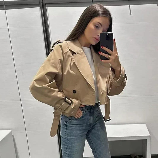 Trench Coat Largo Con Cinturón Ajustable Para Mujer | Ideal Para La Media Estación