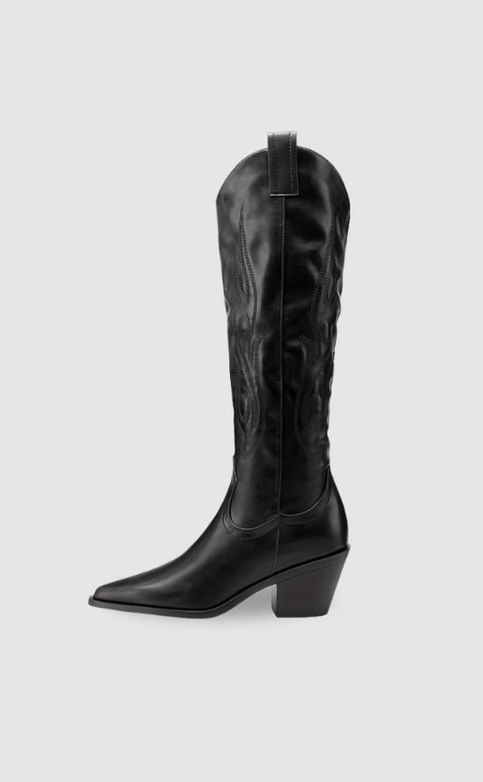 Botas De Estilo Western Con Diseño Estructurado Para Mujer | Ideal Para Uso Diario