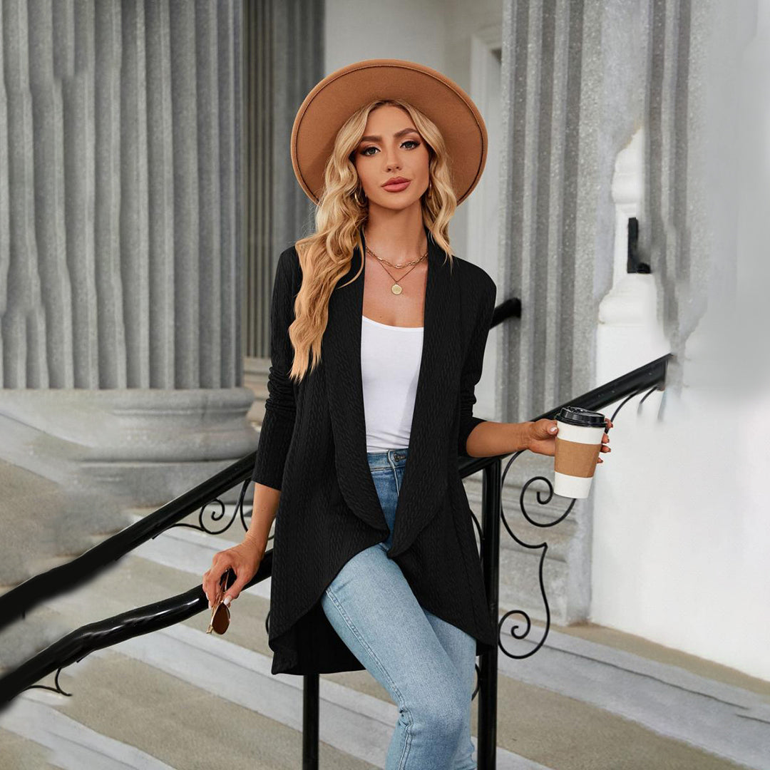 Cárdigan Texturizado con Corte Recto para Mujer | Ideal para Entretiempo