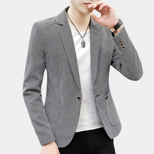 Blazer Con Motivo De Cuadros Para Hombre | Ideal Para Uso Profesional Y Diario