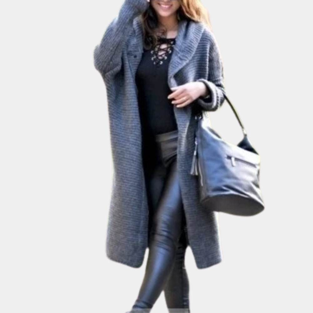 Chaleco con Capucha y Diseño Tejido para Mujer | Ideal para el Invierno